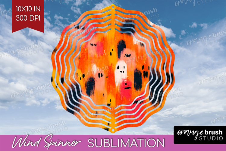 Halloween Wind Spinner Sublimation PNG - Brush Stroke Round