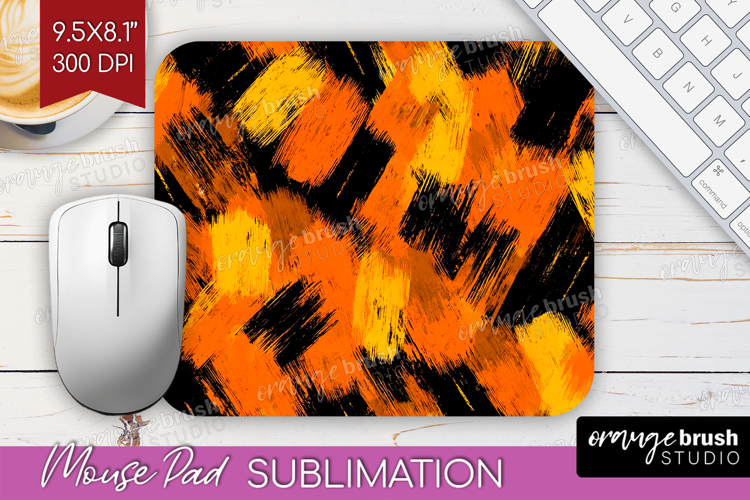 Halloween Mouse Pad Sublimation - Brush Stroke Mousepad PNG
