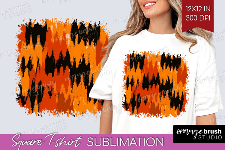 Halloween Square Tshirt Background - Brush Stroke PNG
