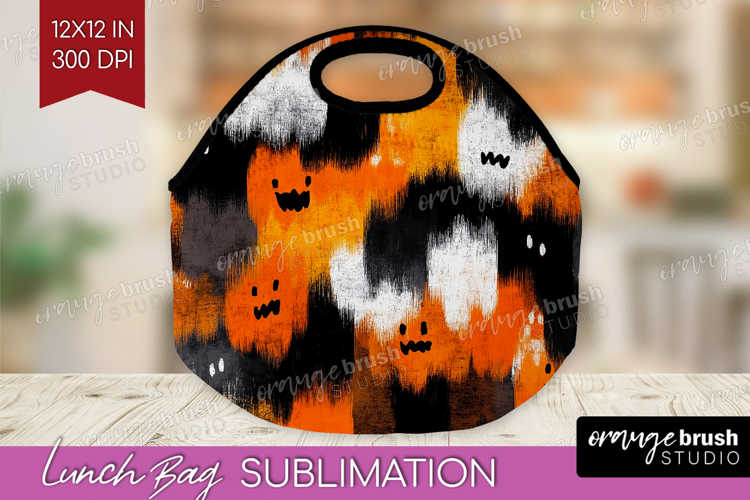 Halloween Lunch Bag - Brush Stroke Lunch Bug PNG Sublimation