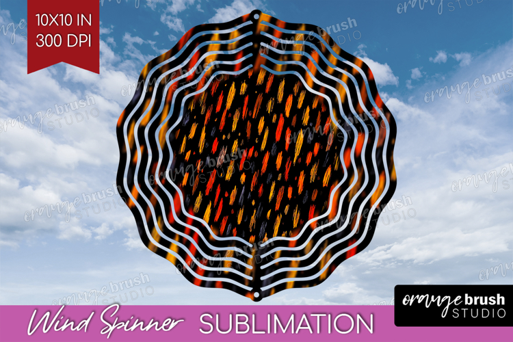 Halloween Wind Spinner Sublimation PNG - Brush Stroke Round