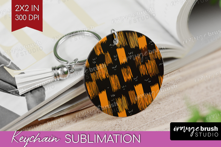 Halloween Keychain PNG - Brush Stroke Keychain Sublimation