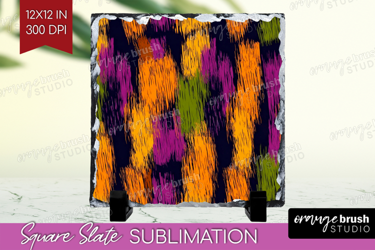 Halloween Slate PNG - Brush Stroke Square Slate Sublimation
