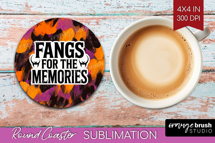 Halloween Quote Round Coaster - Sarcastic Coaster PNG example image 1