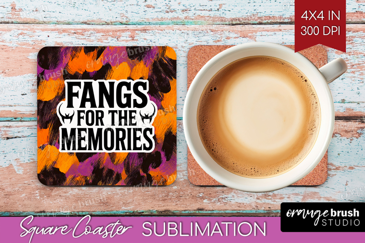 Halloween Quote Square Coaster - Sarcastic Coaster PNG