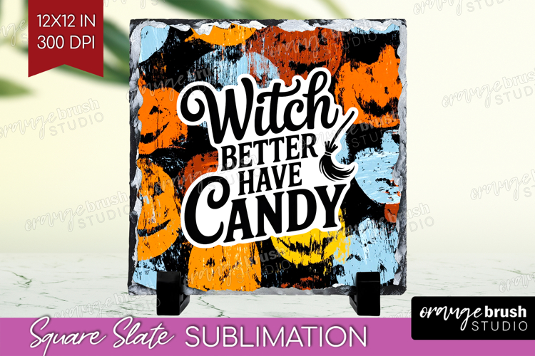 Halloween Quote Slate PNG - Sarcastic Square Slate