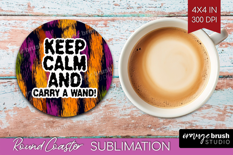 Halloween Quote Round Coaster - Sarcastic Coaster PNG example image 1