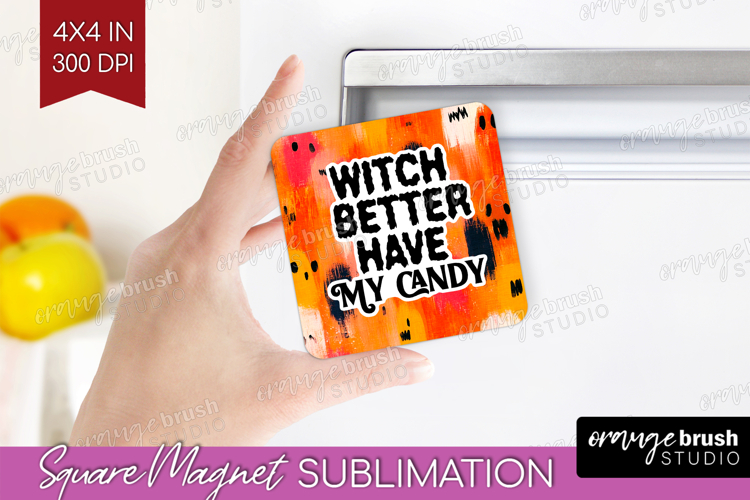 Halloween Quote Magnet Sublimation - Sarcastic Square Magnet