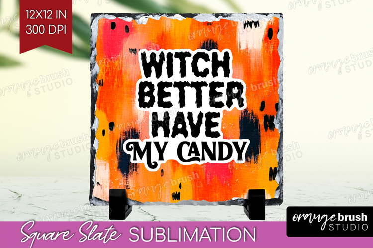 Halloween Quote Slate PNG - Sarcastic Square Slate