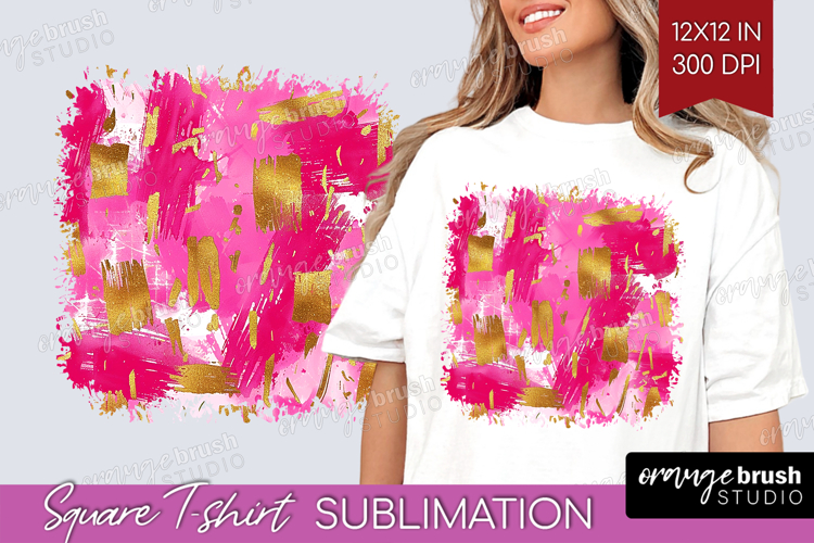 Brush Stroke Square Tshirt Background - Abstract PNG
