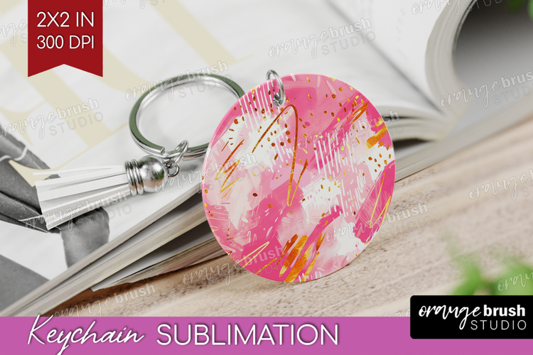 Brush Stroke Keychain PNG - Abstract Keychain Sublimation