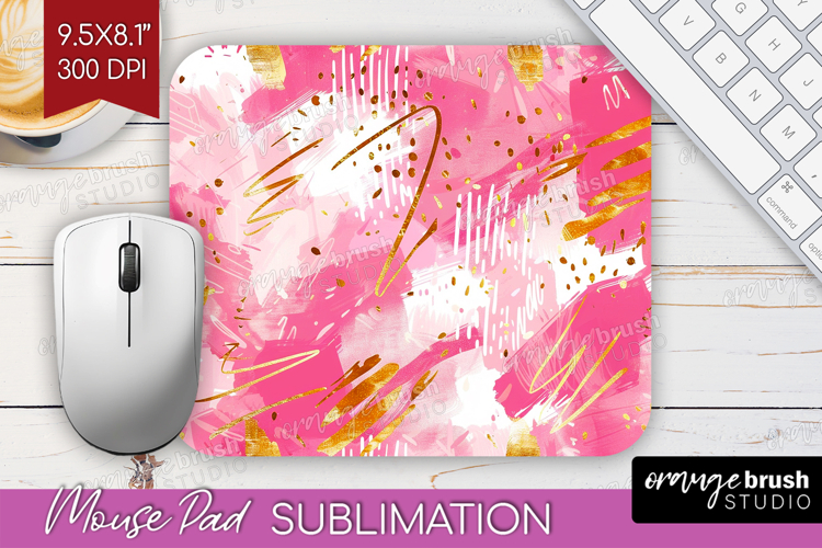 Brush Stroke Mouse Pad Sublimation - Abstract Mousepad PNG