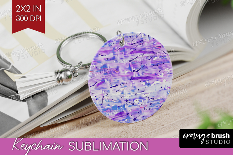 Brush Stroke Keychain PNG - Abstract Keychain Sublimation