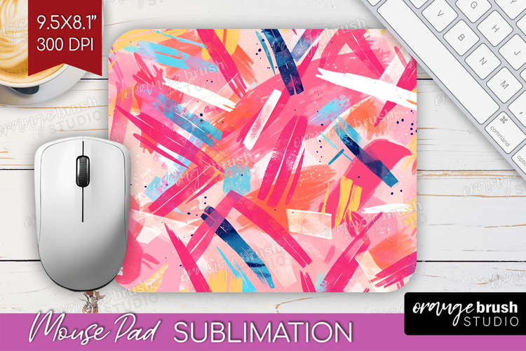 Brush Stroke Mouse Pad Sublimation - Abstract Mousepad PNG