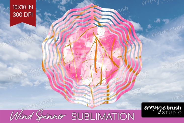 Brush Stroke Wind Spinner Sublimation PNG - Abstract Round