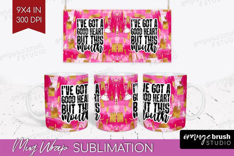 Sarcastic Quotes Quote Mug Wrap - Brush Stroke Mug PNG