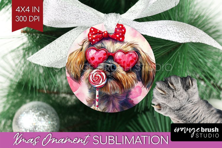 Brussels Griffon Valentine Ornament PNG Valentines Day PNG