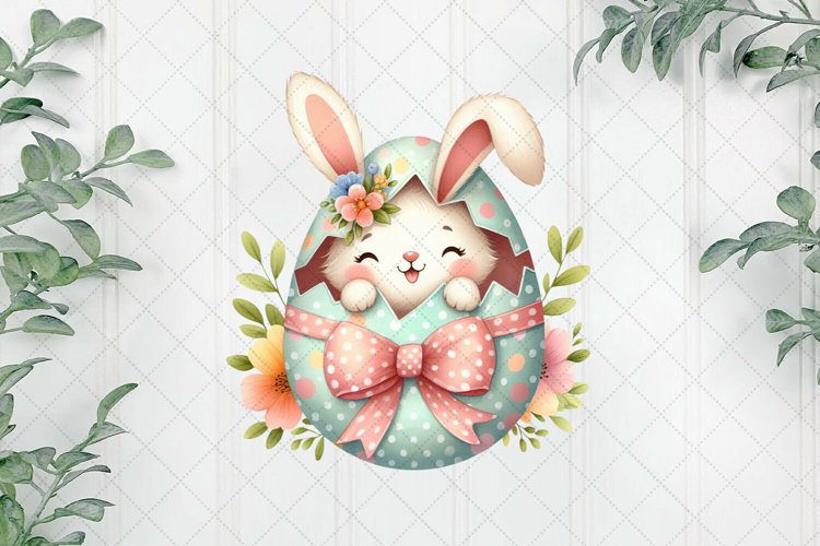 Bunny Peeking Sublimation Clipart