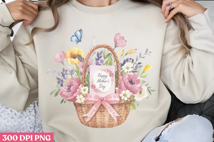 Happy Mothers Day Floral PNG