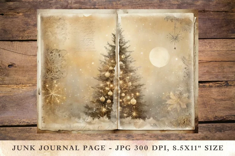 Printable Junk Journal Pages christmas 2