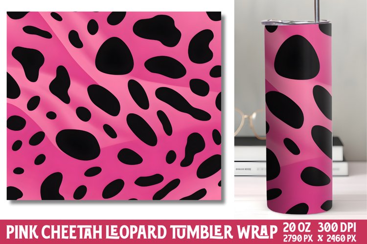 Pink Cheetah Leopard Tumbler Wraps