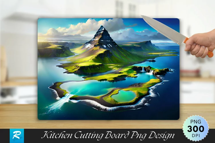 Iceland Cutting Board Sublimation Design