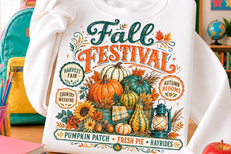 Vintage Fall Festival Pumpkin Harvest T Shirt Design