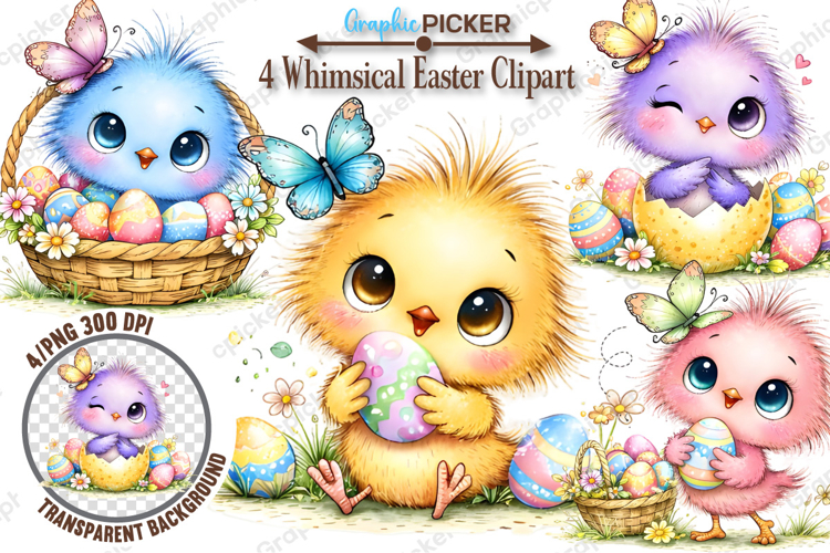 Watercolor Easter Eggs Clipart Image 16