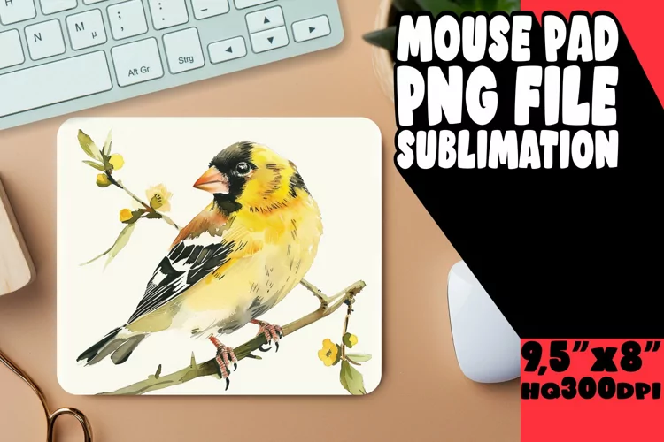 Watercolor Birds Mouse Pad for Spring Design