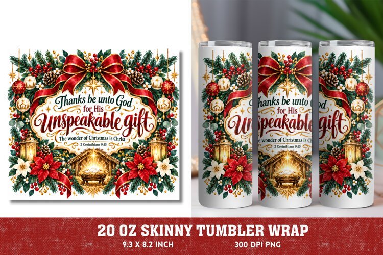 Prince of Peace 20oz Tumbler Wrap, Isaiah 9:6 Christian Chri example image 1