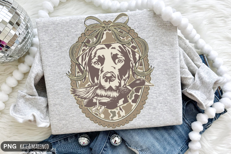 Hunting Dog PNG | Preppy Labrador PNG | Hunting Lab PNG