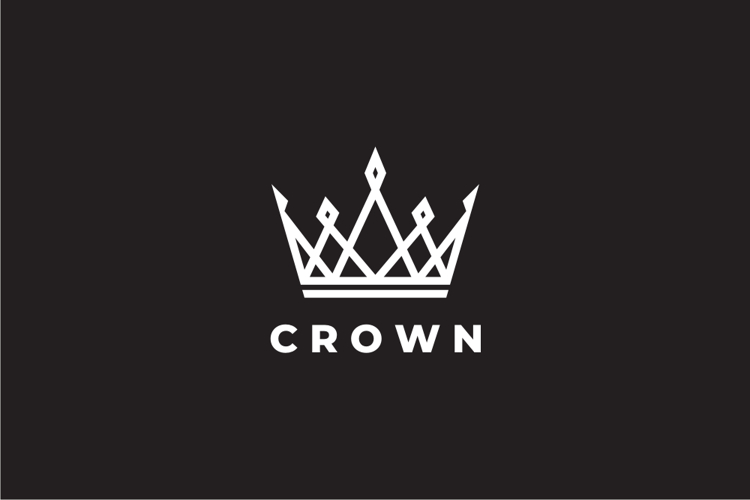 Crown Logo Design Vector Illustration