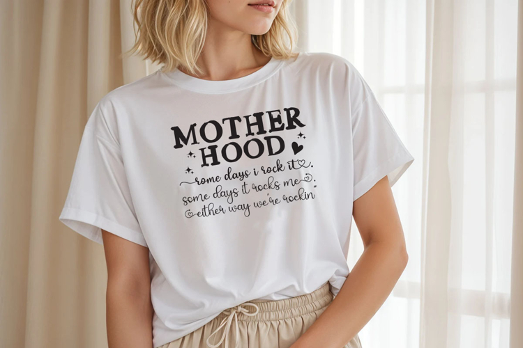 Mother Hood PNG, Trendy Mama T-Shirt Design