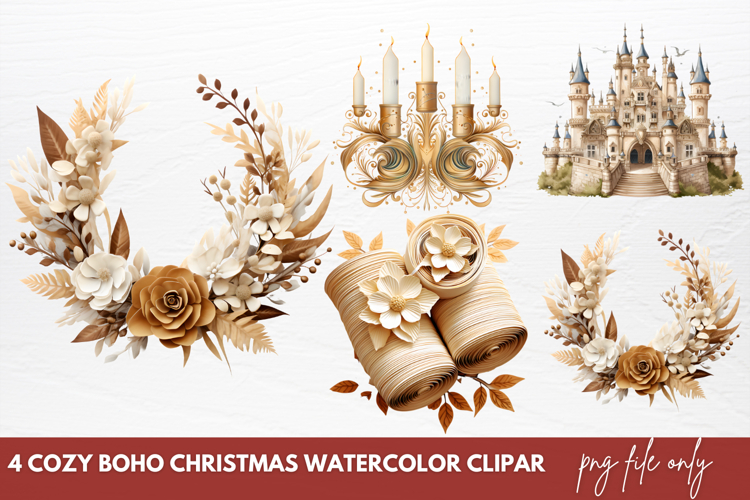 Boho Christmas Clipart Image 3