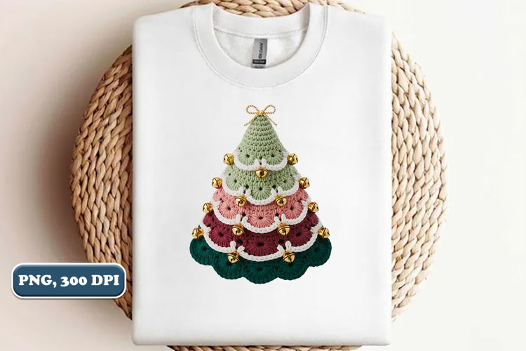 Crochet Yarn Christmas Tree PNG, Christmas tree PNG