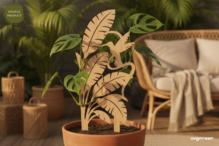 Wooden Plant Stake Laser Cut | Glowforge | SVG