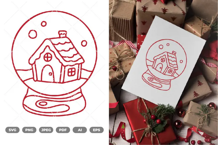 Christmas Crystal Ball SVG & Clipart