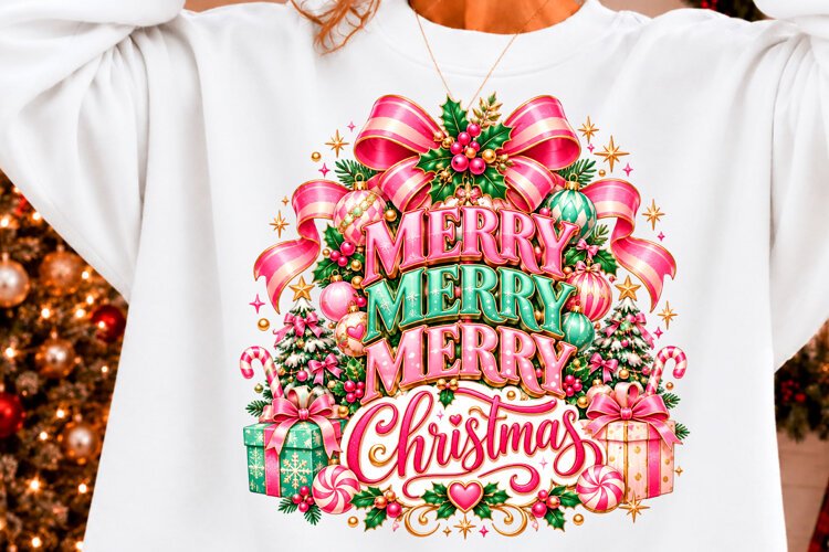 Merry Merry Merry Christmas PNG example image 1
