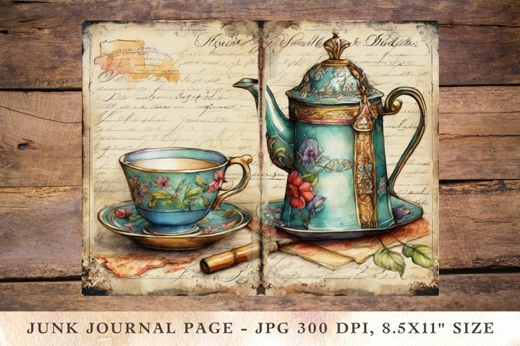 Printable Junk Journal Pages tea 15