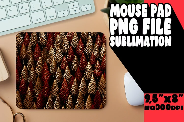 Holiday Spirit Mousepad: Christmas Tree Design