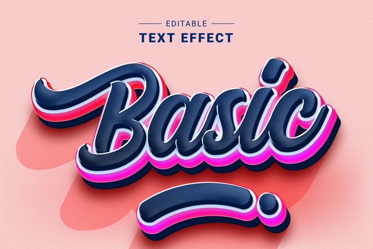 Editable Text Effect for Illustrator. Vector Graphic styles example image 1