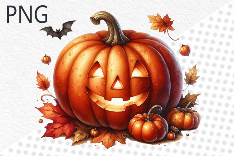Halloween Pumpkins Sublimation - Clipart PNG Design