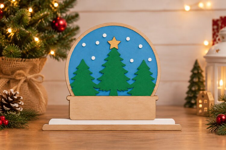 Christmas Sign SVG - Lasercut Stand Tabletop example image 1