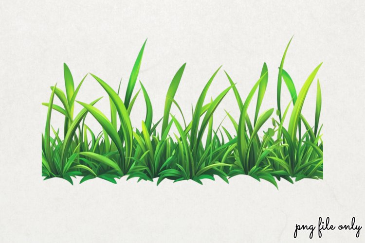 Watercolor Grass Borders Clipart PNG