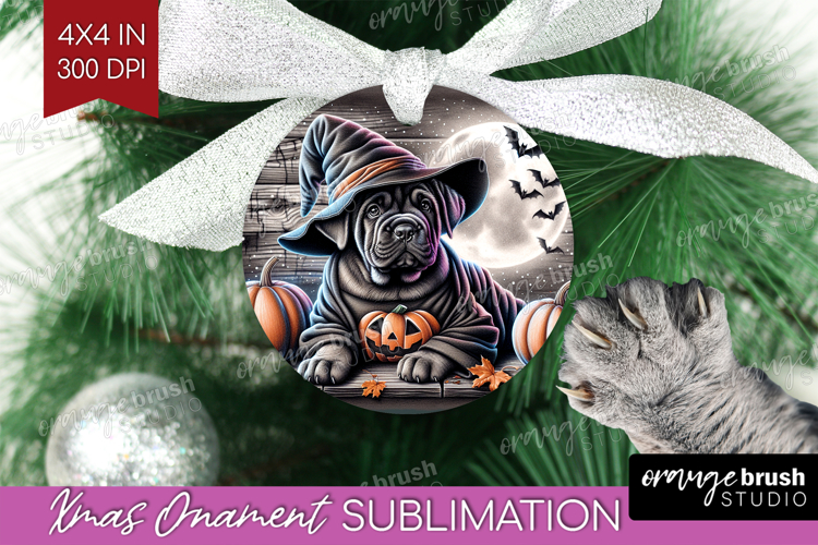 Cane Corso Dog Ornament PNG Halloween PNG Sublimation
