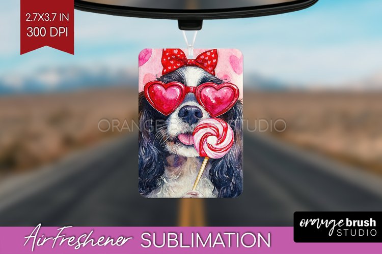 Cavalier King Spaniel Valentine Air Freshener PNG Valentines