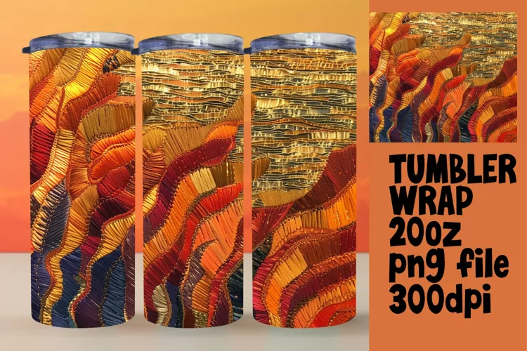 Abstract 3D Pattern Sublimation Tumbler