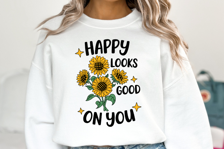 Happy looks good on you Svg | Svg Cut File | Shirt Svg example image 1