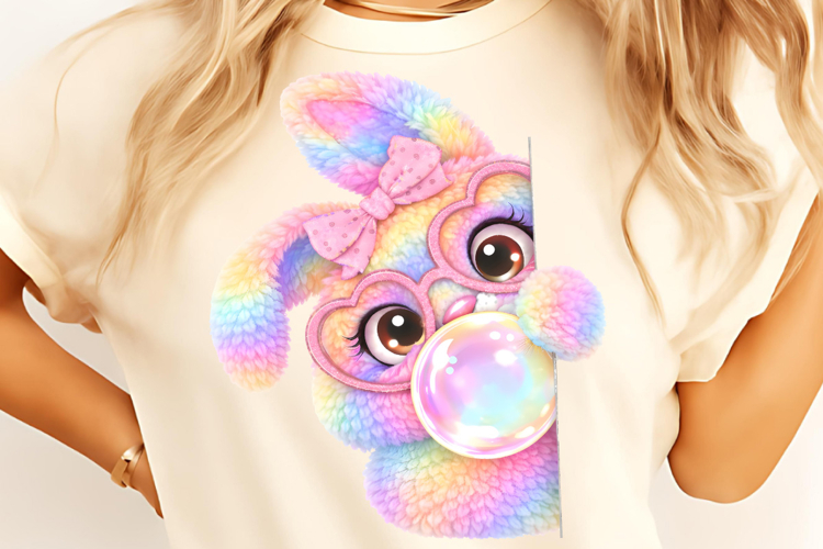 Yarn Crochet Easter Bunny PNG, Happy Easter PNG, Easter PNG