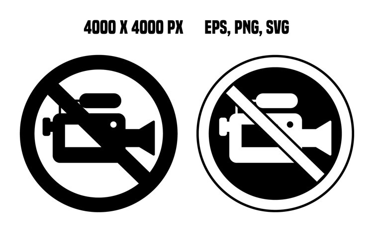 Video Recording Or Streaming Not Allowed Signs example image 1